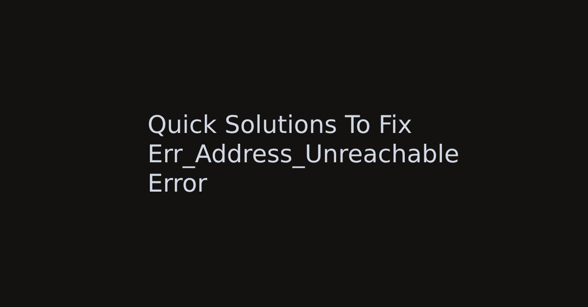 err_address_unreachable