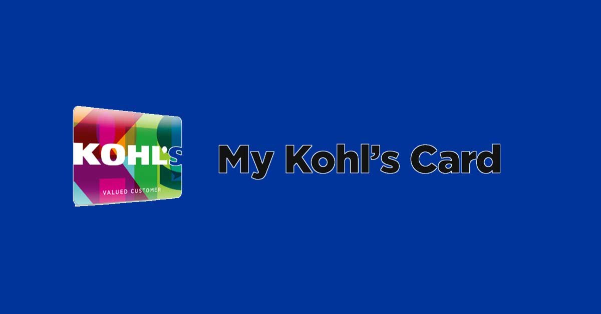 MyKohlsCard.com Login