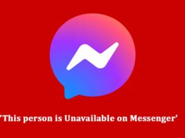 This person is Unavailable on Messenger